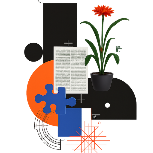 Metaphisical collage with digital elements